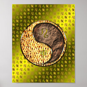 Poster Léo et singe de la Terre