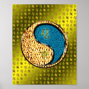 Poster Léo et singe de l'eau