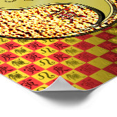 Poster Léo et tigre métallique (Coin)