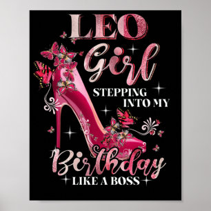 Poster Leo Girl Entrant Dans Mon Anniversaire Comme Un Pa
