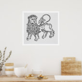 Poster Leo (le Lion) une illustration de 'Poeticon (Cuisine)