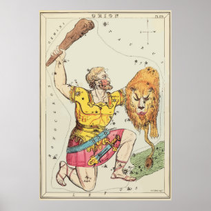 Poster Leo - Orion - Constellation - Étoiles