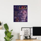 Poster Leo ♌ (personnalisable) (Bureau à domicile)