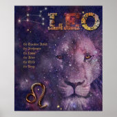 Poster Leo ♌ (personnalisable) (Devant)