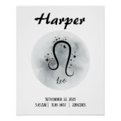 Poster Leo personnalisé Zodiac personnalisé (Devant)