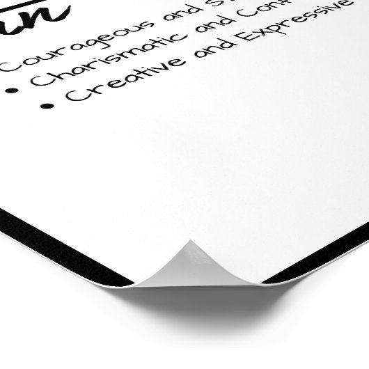 Poster Leo, Petit Nom Personnalisé Définition (Coin)