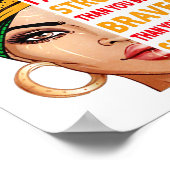 Poster Leo queen Je suis plus fort drôle cadeau d'anniver (Coin)