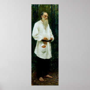 Poster Leo Tolstoï Barefoot par Ilya Repin