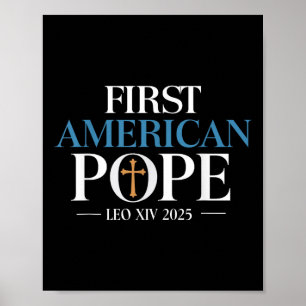 Poster Leo Xiv Le Premier Pape Américain