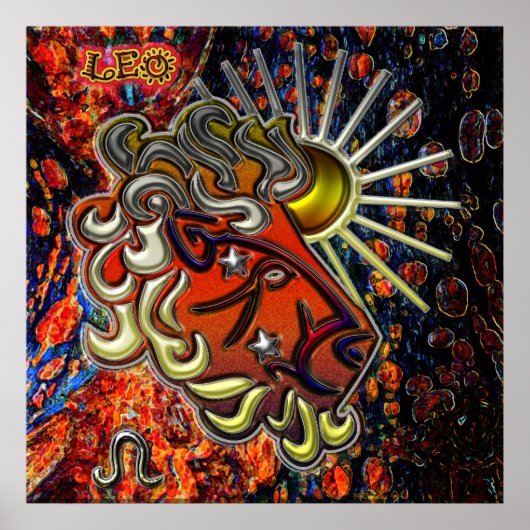 Poster Leo Zodiac Art (Devant)