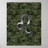 Poster Léo Zodiac Connexion Camouflage numérique vert (Devant)