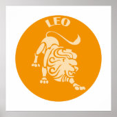Poster Leo, Zodiac Sign, Horoscope, Astrology (Devant)