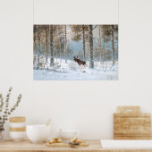 Poster Leodinovich : Un élan dans la forêt (Cuisine)