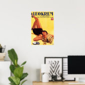 Poster LEOKREM Allemand Soins de la peau Crème Publicité  (Bureau à domicile)