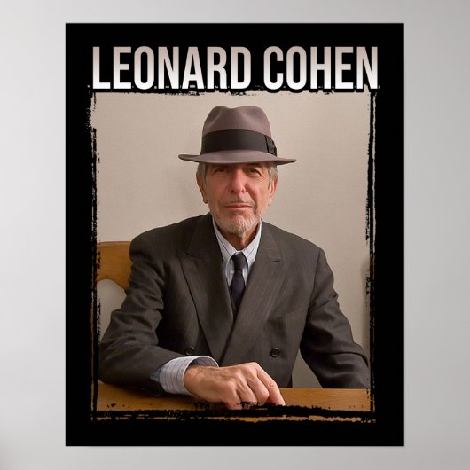Poster Leonard Cohen Portrait (2) (Devant)