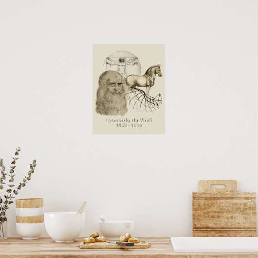 Poster Léonard de Vinci (Cuisine)