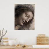 Poster Léonard de Vinci Chef de la Vierge (Cuisine)