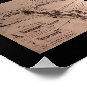 Poster Léonard de Vinci, design pour un énorme arbalète (Coin)