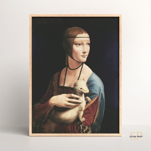 Poster Léonard de Vinci Lady avec une peinture d'Ermine