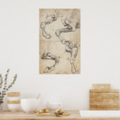 Poster Léonard Étudier Pour Les Jambes De Cheval (Cuisine)