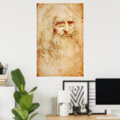 Poster Leonardo Da Vinci - autoportrait (Bureau à domicile)