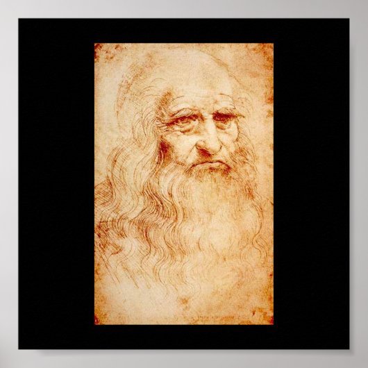 Poster Leonardo Da Vinci Autoportrait vers 1510-1515 (Devant)