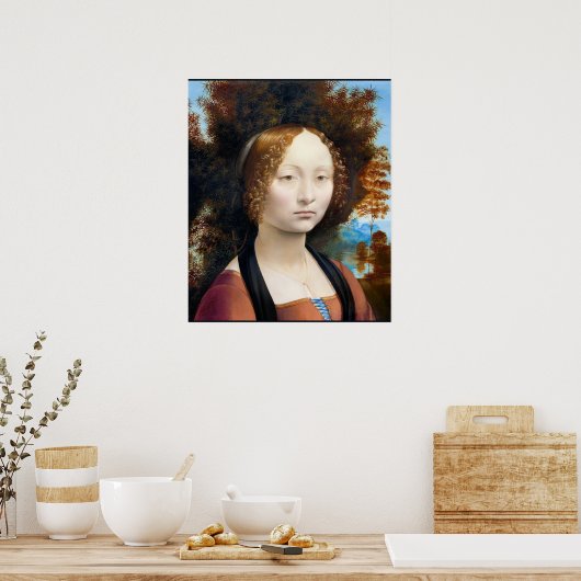 Poster Leonardo da Vinci - Ginevra de' Benci, (Cuisine)