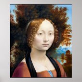Poster Leonardo da Vinci - Ginevra de' Benci, (Devant)