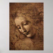 Poster Leonardo Da Vinci Jeune Femme (Devant)