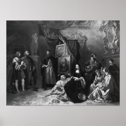 Poster Leonardo da Vinci peint la Gioconda (Devant)