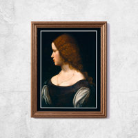 Leonardo Da Vinci Portrait Jeune Dame Célèbre Art