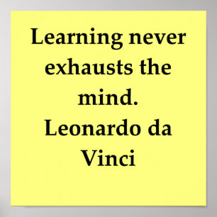 Poster leonardo da vinci quote