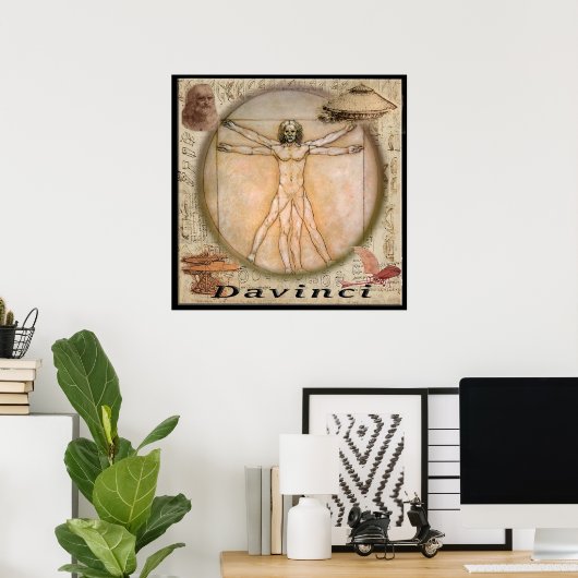 Poster Leonardo Davinci (Thuiskantoor)