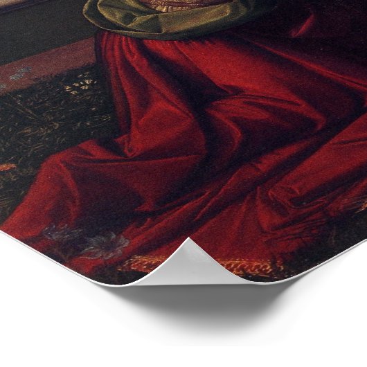 Poster Leonardo DaVinci Annonciation Angel imprimé (Coin)