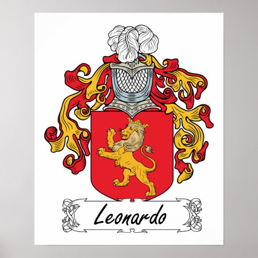 Poster Leonardo Family Crest (Devant)
