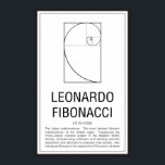 Poster Leonardo Fibonacci<br><div class="desc">Mathématiciens - Leonardo Fibonacci</div>