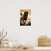 Poster Leonberger à la plage (Cuisine)