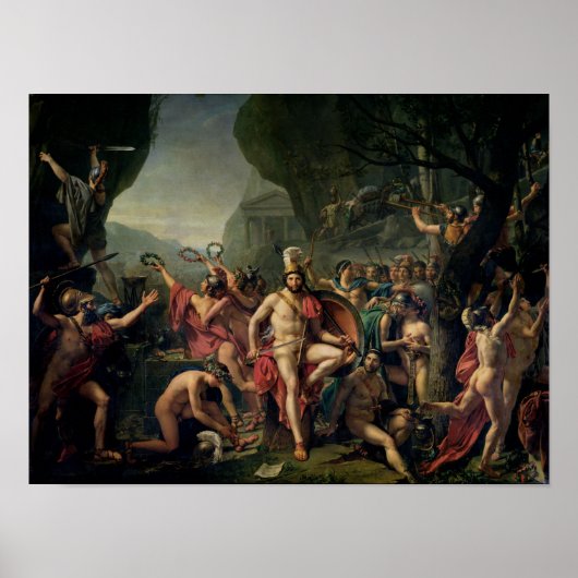 Poster Léonidas à Thermopylae, 480 avant JC, 1814 (Devant)