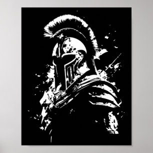 Poster Leonidas Casque Spartan Gym Sparta Workout Grec W