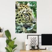 POSTER LEOPARD (Bureau à domicile)