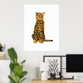 Poster Leopard (Bureau à domicile)