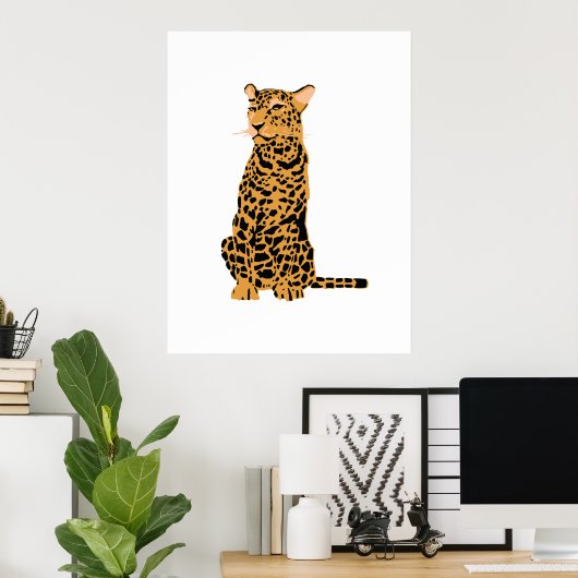 Poster Leopard (Bureau à domicile)