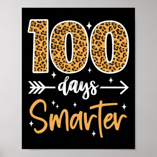 Poster Leopard 100e Jour D'Enseignant Enfants 100 Jours (Devant)