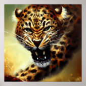 Poster Leopard (10) Chat sauvage (Devant)