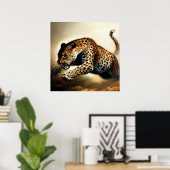 Poster Leopard (12) Chat sauvage (Bureau à domicile)