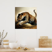 Poster Leopard (12) Chat sauvage (Cuisine)