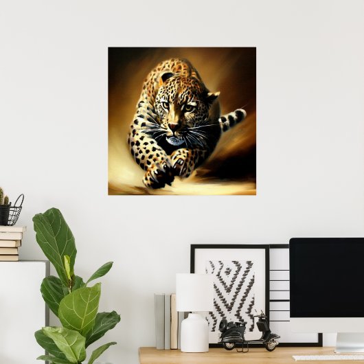 Poster Leopard (13) Chat sauvage (Bureau à domicile)