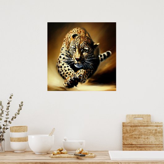 Poster Leopard (13) Chat sauvage (Cuisine)