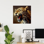 Poster Leopard (5) Chat sauvage (Bureau à domicile)