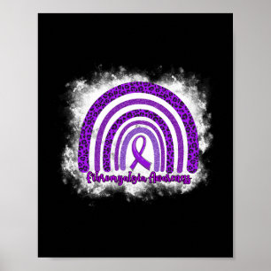 Poster Leopard Arc-en-ciel guerrier Fibromyalgie sensibil